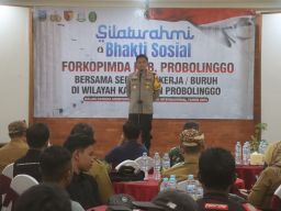 Jelang May Day Polres Probolinggo bersama Forkopimda Gelar Silaturahmi Bersama Buruh 