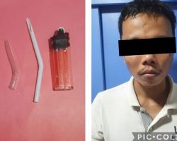 Lagi Ngisep Shabu di Kamar Kost Pria Tamatan SMP Diciduk Polisi