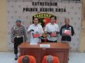 Polres Kediri Kota Ungkap 3 Kasus, 4 Tersangka Berhasil Diamankan