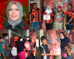 DPW Srikandi PP Jatim Serahkan Bansos Bencana Banjir Jombang