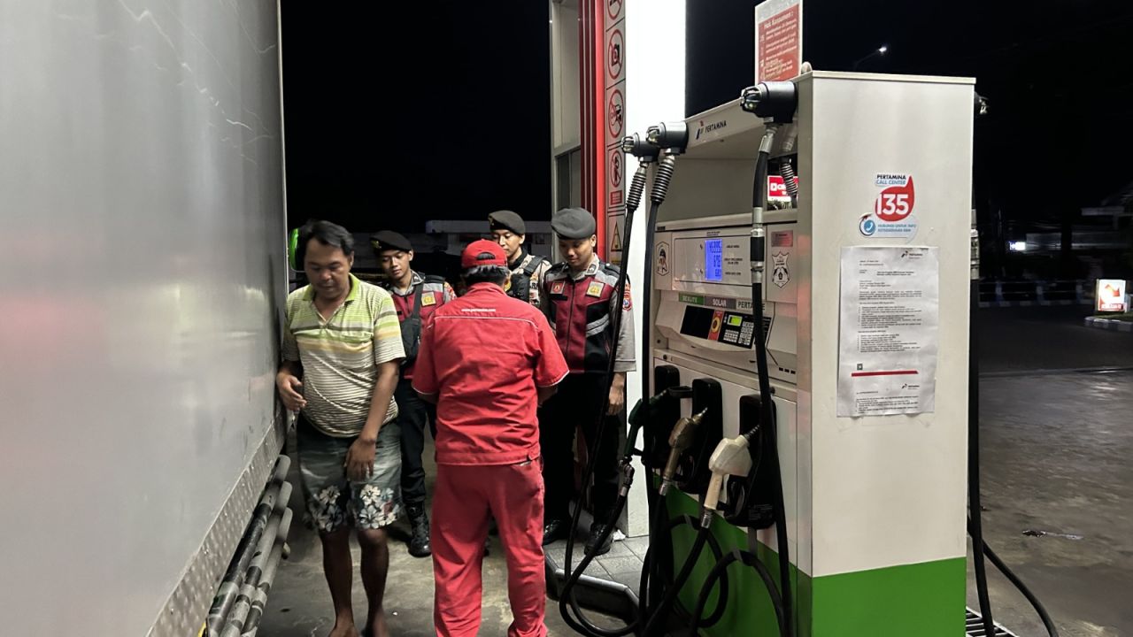 Jelang Idul Fitri Polres Probolinggo Kota Cek Sejumlah SPBU 