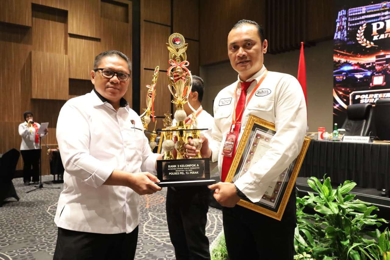 Satresnarkoba Polres Pelabuhan Tanjung Perak Raih Juara II Pengungkapan Kasus Terbanyak Polda Jatim