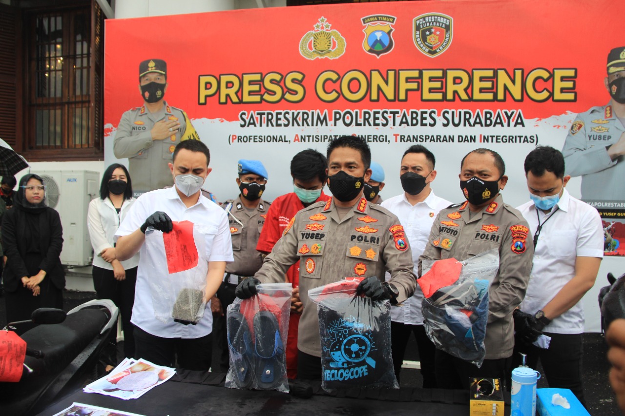 Polrestabes Surabaya Akhirnya Berhasil Ungkap Kasus Pembunuhan Pemilik Toko Kelontong di Surabaya