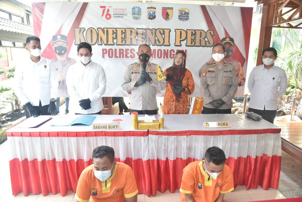 Kapolres Lamongan Rilis Ungkap Kasus Tindak Kekerasan Dimuka Umum Oleh Pelajar, 3 DPO