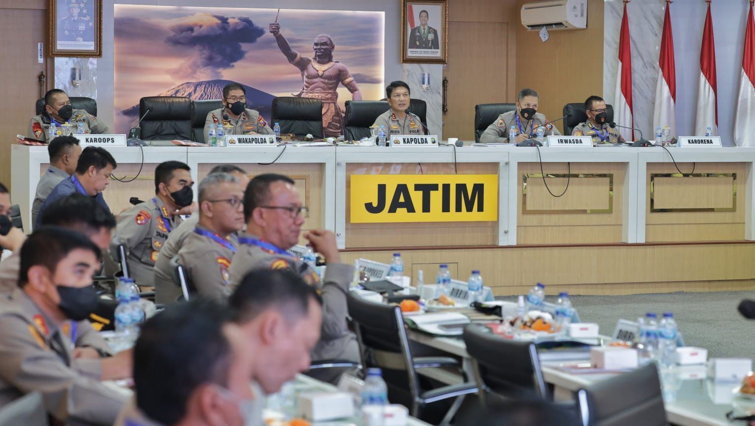 Polda Jawa Timur Gelar Anev Sitkamtibmas, Pengananan Covid 19 dan Ops Ketupat Semeru 2022