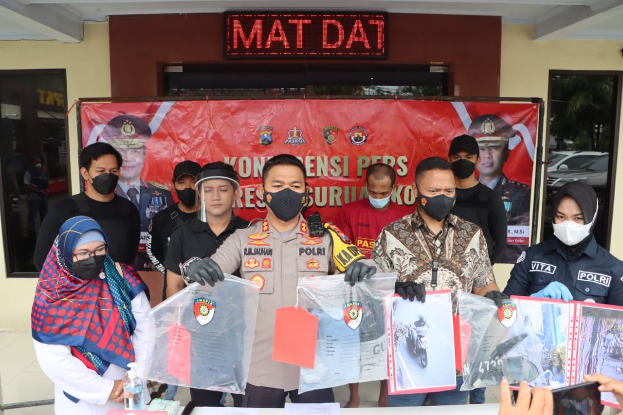 Komitmen Ciptakan Kamtibmas,Polres Pasuruan Kota Berhasil Ungkap Pelaku Curanmor