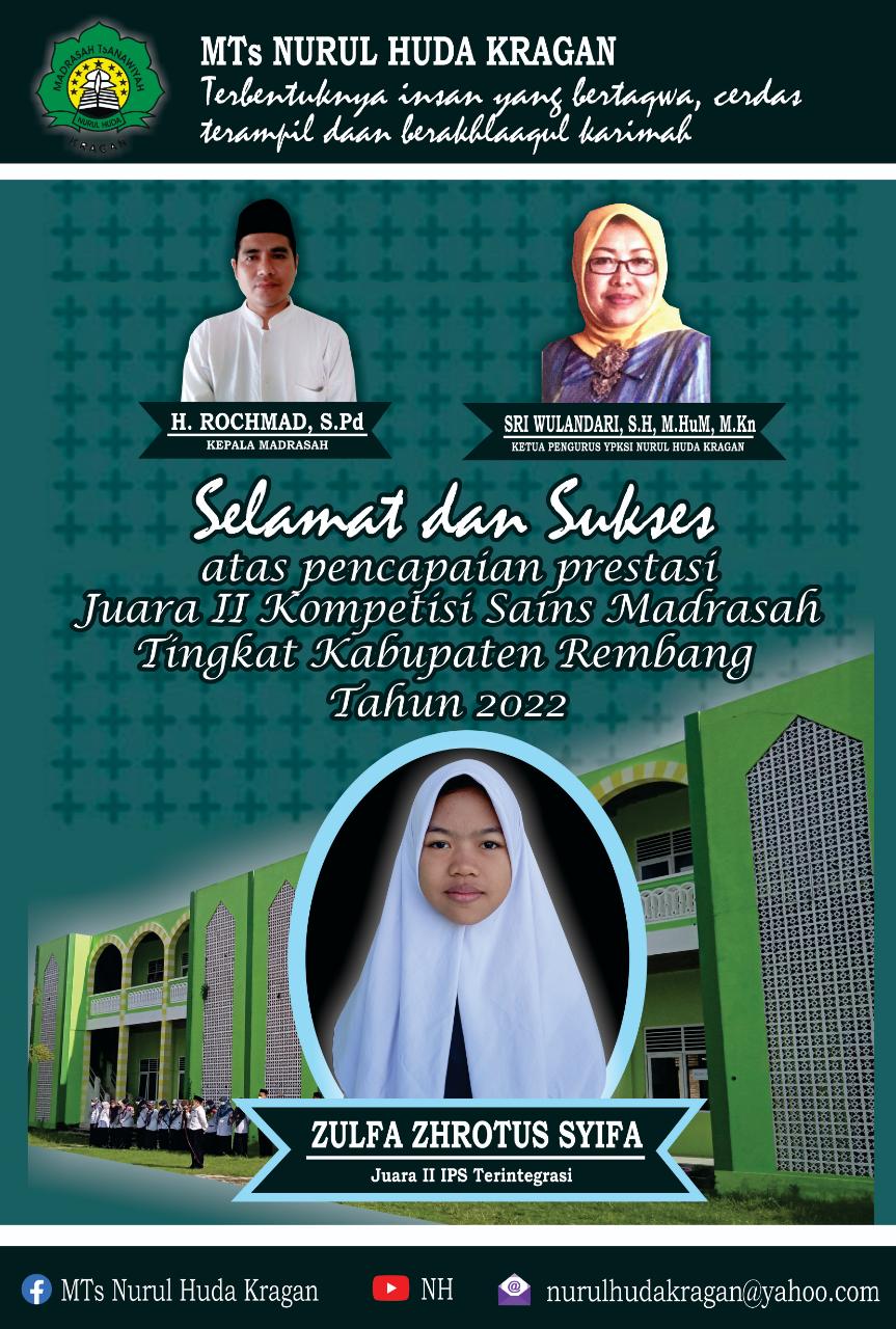 MTS Nurul Huda Karanglincak Kragan Raih Juara 2 Kompetensi IPS Terpadu Terintegrasi