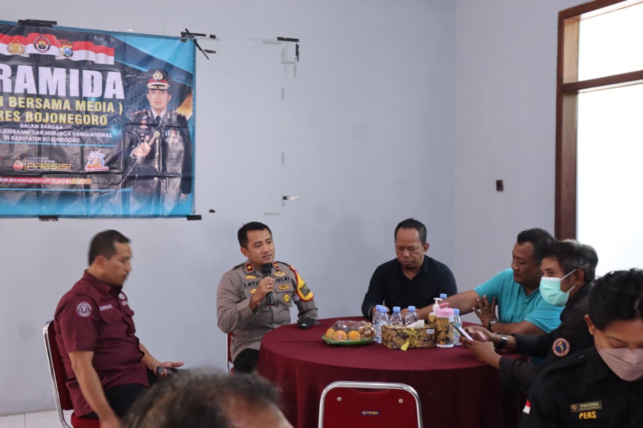 Bersama Media, Polres Bojonegoro Ciptakan Kamtibmas Kondusif&nbsp; Dengan Karya Jurnalistik Melalui PIRAMIDA