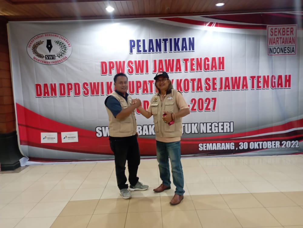 Suharso Hidayah Resmi Dilantik Menjadi  Ketua DPD SWI Kabupaten Rembang Periode 2022-2027