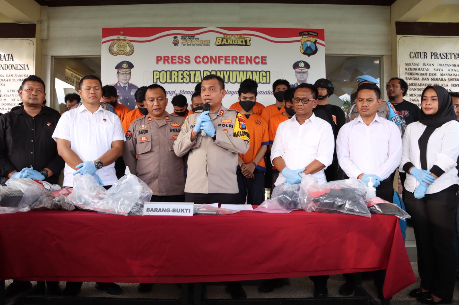 Polisi Amankan Belasan Oknum Pesilat Diduga Terlibat Kasus Pengeroyokan di Banyuwangi