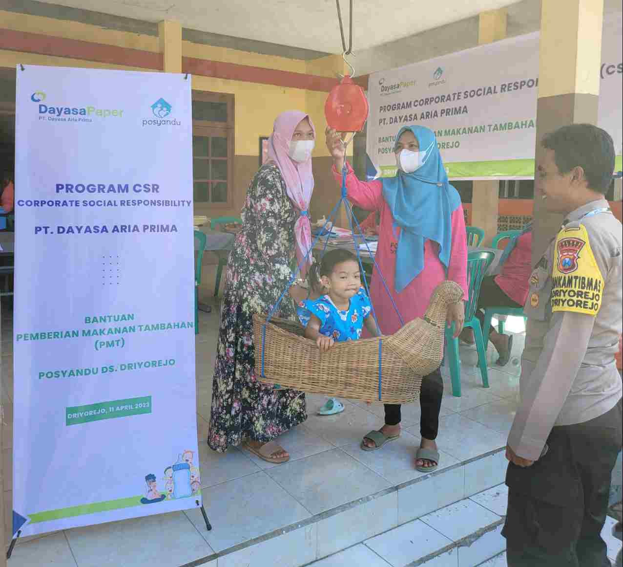 PT. Dayasa Aria Prima Berikan Bantuan Suplemen Tambahan Dalam Giat Posyandu di Desa Driyorejo