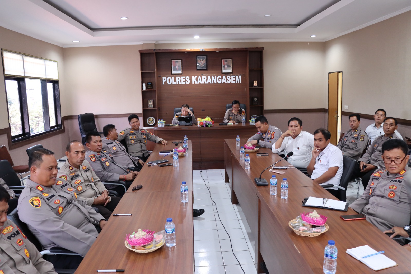 Kapolres Karangasem Ikuti Vicon, Kapolri Instruksikan Jajaran Tindak Tegas TPPO