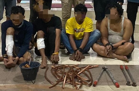 Polres Gresik Berhasil Amankan Tersangka Komplotan Pencuri Kabel PLN