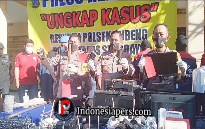 Unit Reskrim Polsek Gubeng Ringkus Komplotan Spesialis Rumah Kosong